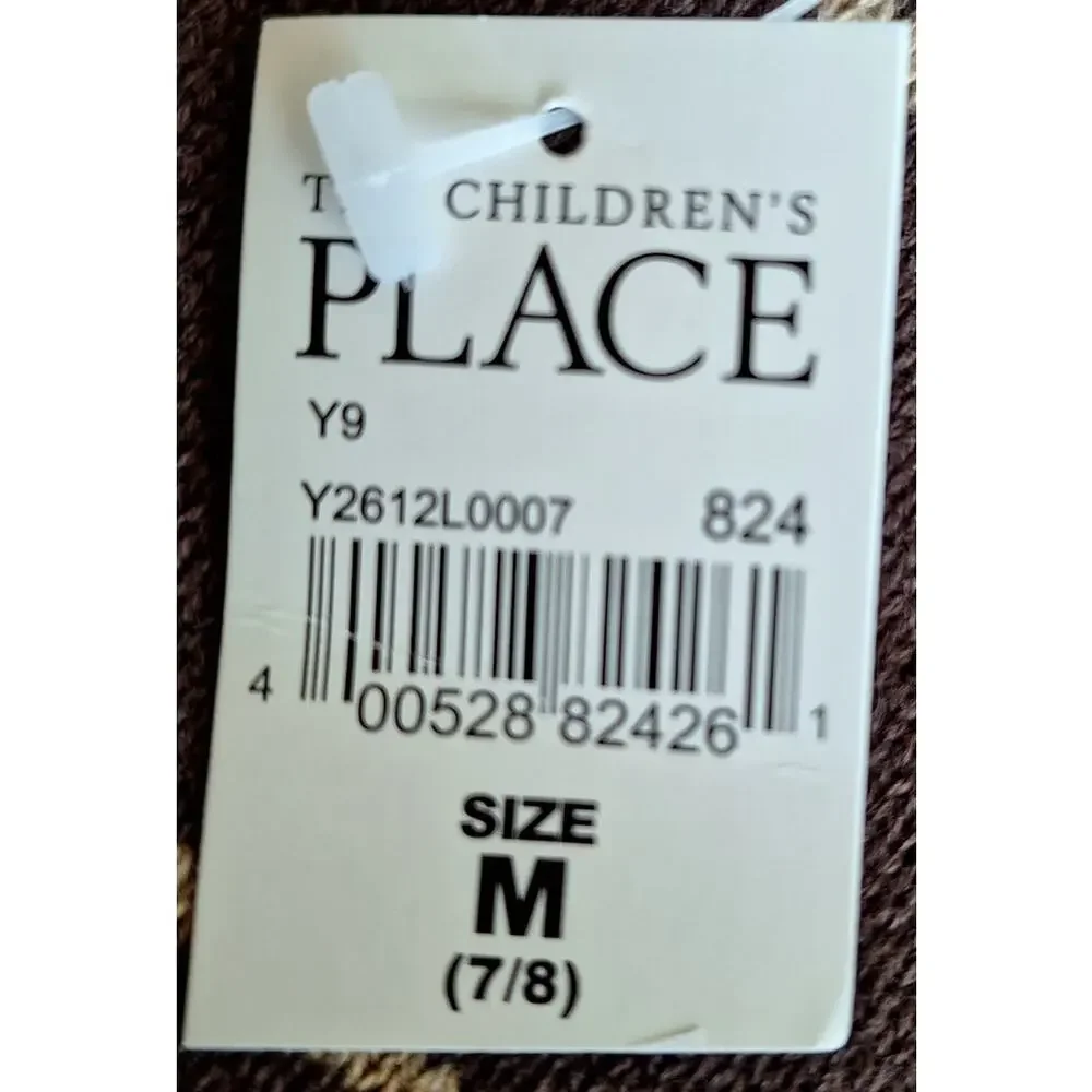 The Children's Place Kids Boy Medium 7/8 Brown Knit Ski Pullover Sweater